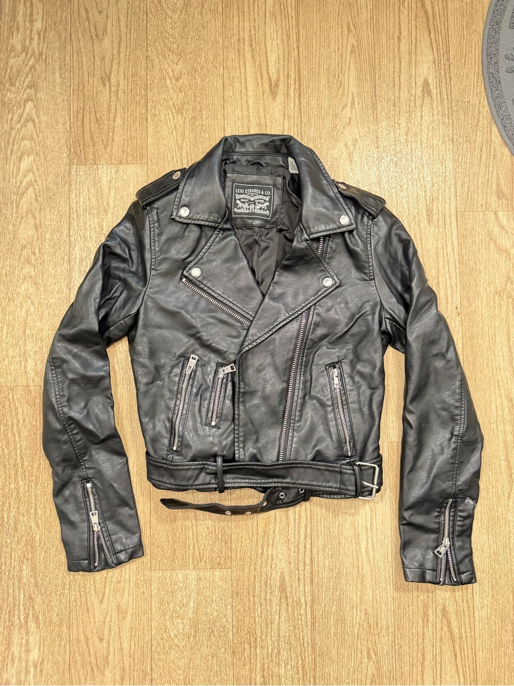 Levi's Black Leather Moto Jacket